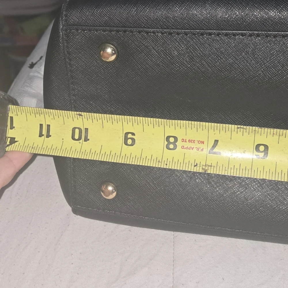 Michael Kors Black Satchel with Gold Accents